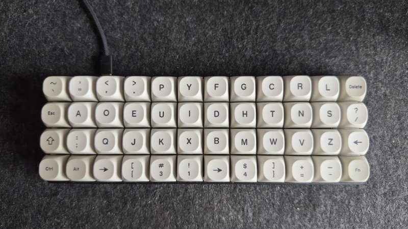 Dvorak Layout on a Planck Keyboard